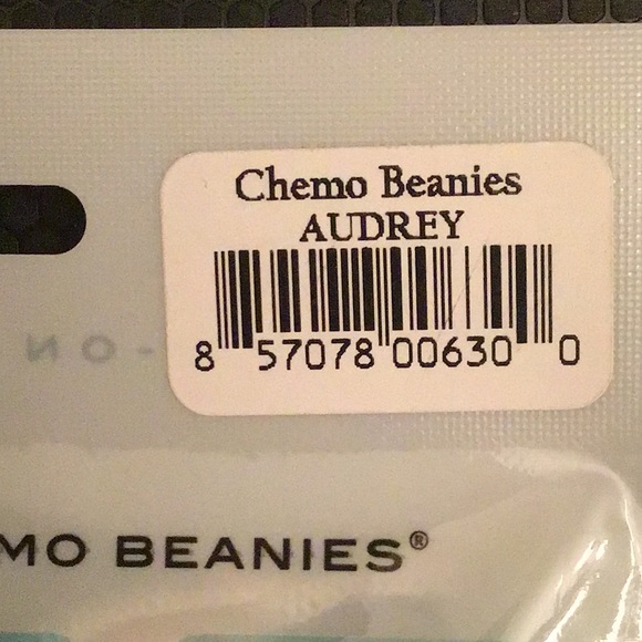 Navy & Peach Floral Chemo Beanies cap cancer and alopecia beanie New in package - Picture 3 of 3